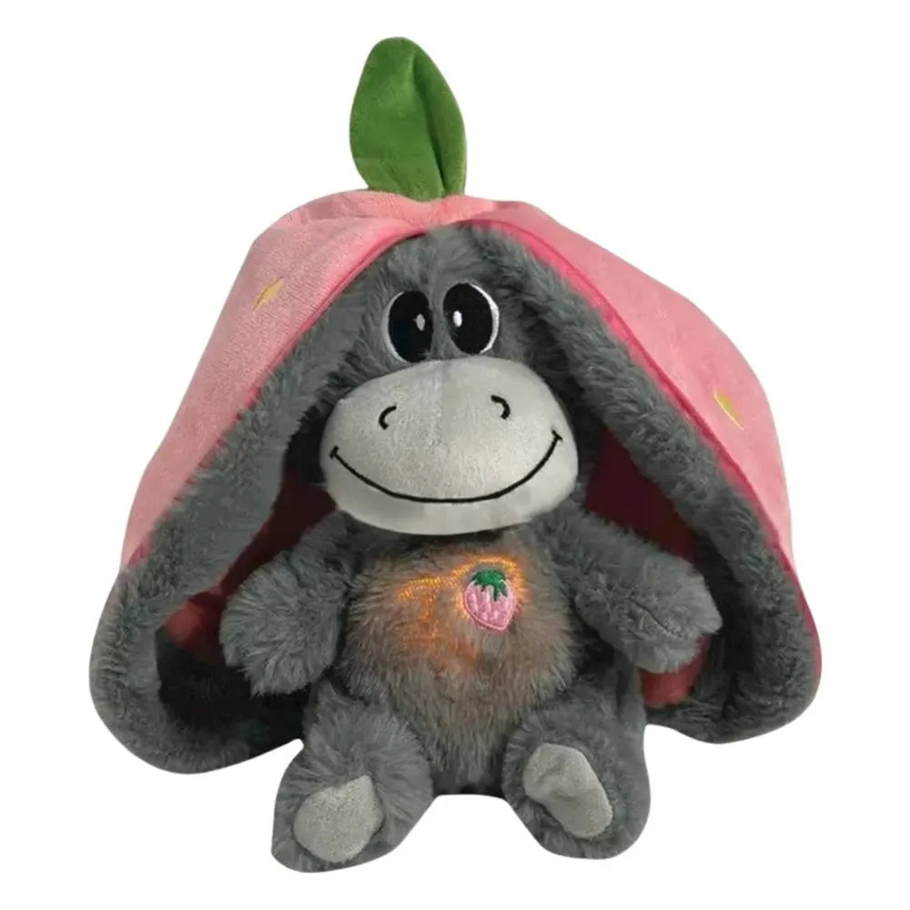 Strawberry Donkey Breathing Plush Doll
